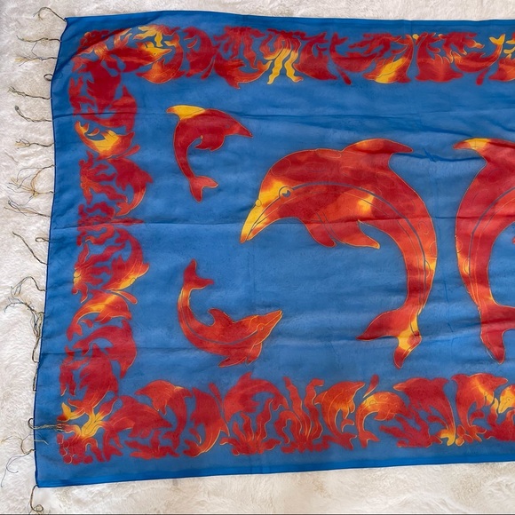 Swimsuit cover tropical design from India - Picture 5 of 11